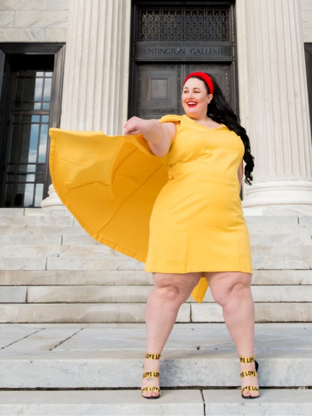 Eloquii Yellow Cape Dress